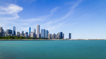 Fototapeta premium Skyline z Chicago nad jeziorem Michigan