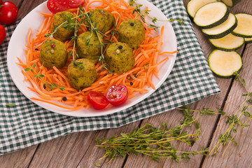 Vegetarian meatballs.