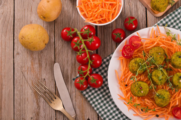 Vegetarian meatballs.