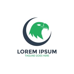 Unique eagle logo template. vector. editable. simple shape. minimalist color. memorable