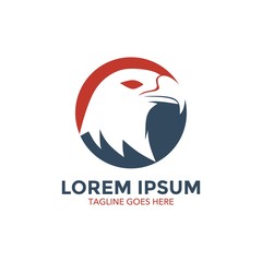 Unique eagle logo template. vector. editable. simple shape. minimalist color. memorable