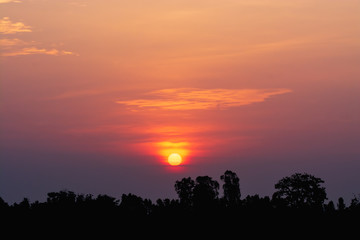 sunset landscape background