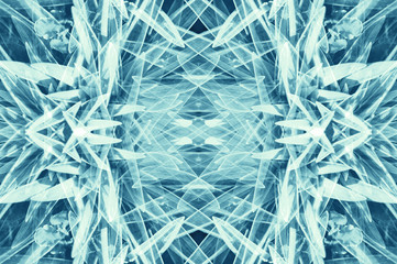 Abstract hallucinogen fluorescent background of cyanish hues. Surrealism illusion on drink and drug...