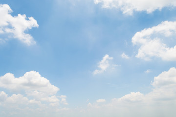 clouds white soft in the vast blue sky