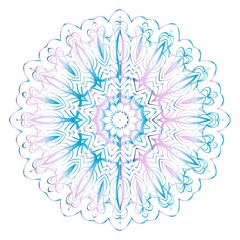Beautiful round flower mandala. Vector illustration. Abstract.