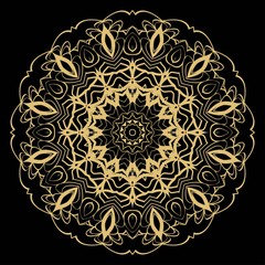 Decorative mandala flower ornament. pattern. vector. Tribal Ethnic Arabic, Indian, motif. for fashion design, wallpaper, invitation.