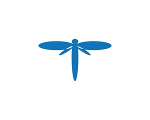 dragon fly logo icon vector
