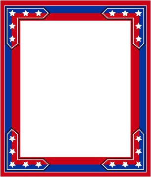 USA flag abstract Patriotic border.