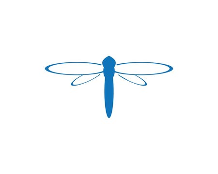 dragon fly logo icon vector
