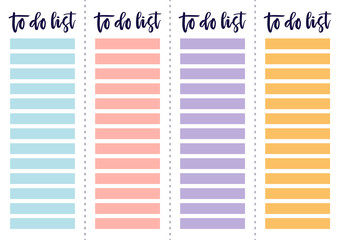 Weekly and daily planner A4 printable template with lettering. Organizer and schedule with notes and To Do List. Trendy bright concept for 2019 with graphic design elements.