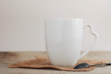 cups on wooden floor.