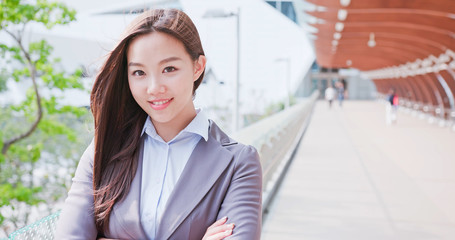 businesswoman smile to you