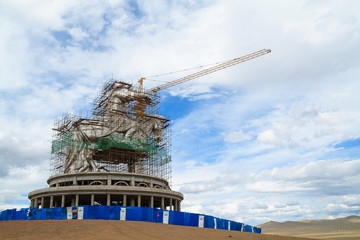 Genghis Khan Memorial Tower on Construction