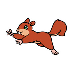 Cartoon Jumping Squirrel