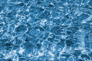 abstract blue water reflect background, transparent ripple water in river