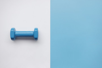 close up of dumbbell for background