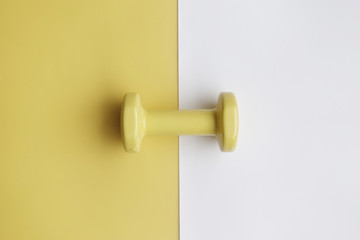 close up of dumbbell for background