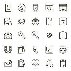 Data exchange icon set