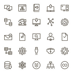 Data exchange icon set