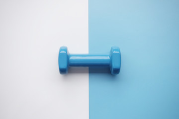 close up of dumbbell for background