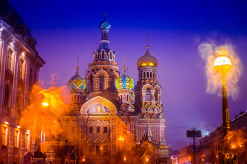 Fototapeta na wymiar Saint Petersburg. The historical center of St. Petersburg. The Church of the Savior on Blood. Museums of Petersburg. Architecture of Russia. Cities of the Russian Federation. Russia.