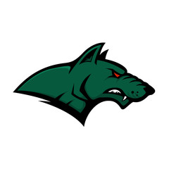 Dog head sign. Design element for sport team logo, emblem, badge, mascot.