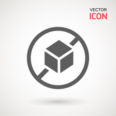 No Sugar free vector icon. Vector sugar cubes in circle icon for no sugar added product package design.