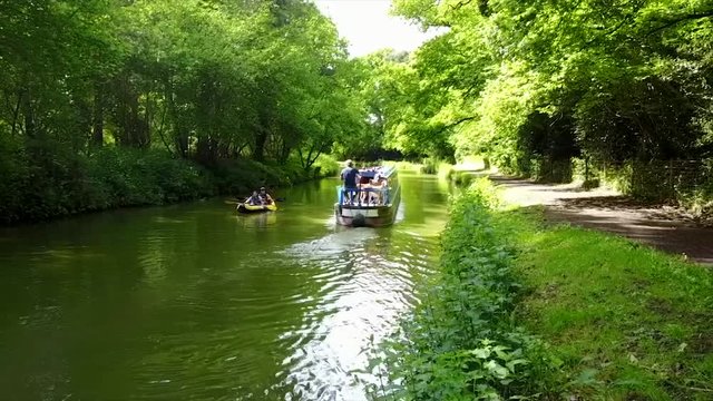 Canal boat in Wiltshire, UK