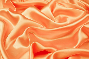 beautiful orange silk texture luxurious satin for abstract background, Fabric texture