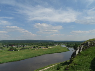 Rock "Kamen Bogatyr", Chusovaya river, Staroutkinsk, Sverdlovskaya oblast, Russia