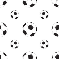 Soccer ball seamless pattern