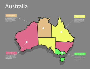 Map Australia concept.