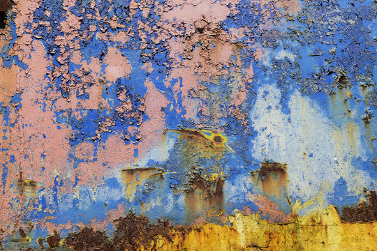 Rusty metal colorful background © tottoto