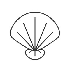 Sea shell icon, set of ocean life, line design vector