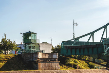 coasts are connected by an old cut-off bridge