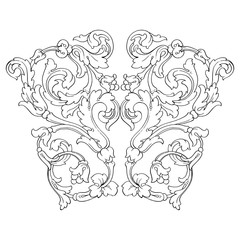 Retro baroque decorations element