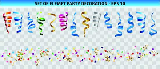 Set of element party decoration-easy to modify