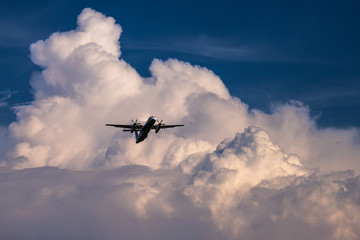 入道雲と飛行機