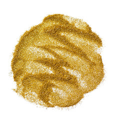 Round spot of golden glitter
