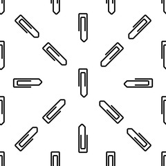 Paper Clip Icon Seamless Pattern