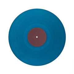 Fototapeta premium Color vinyl record isolated on white background