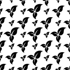 Leaf Icon Seamless Pattern