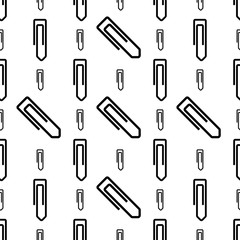 Paper Clip Icon Seamless Pattern
