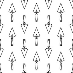 Trowel Icon Seamless Pattern, Trowel