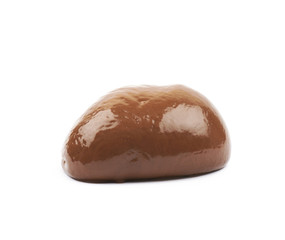 Spread chocolate cream butter isolated