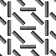 Comb Icon Seamless Pattern