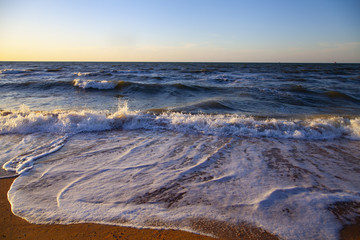 Beautiful beach and sea surf.