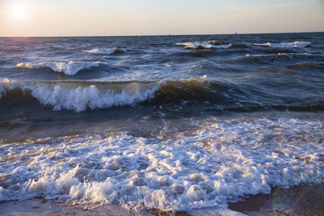 Beautiful beach and sea surf.