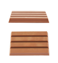 Chocolate coated wafer isolated