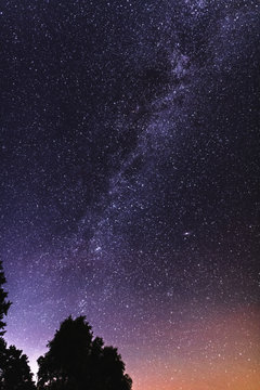 Nachthimmel mit Milchstraße 